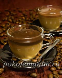 Рецепт кофейной панна котты с шоколадным соусом